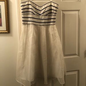 White and black dress